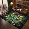 Real Betis Football Print Crystal Velvet Rug, Comfortable Water Absorbent Non Slip Indoor Floor Carpet