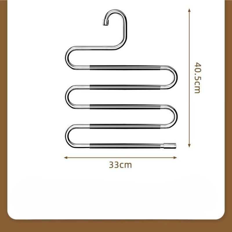 Multi Functional Folding Pants Rack, Multi-Layer Seamless Anti Slip, Household Wardrobe Pants Storage Tool Saves Space