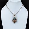 Evil Eye Spiny Oyster Copper Turquoise Pendant Copper Wire Wrapped Pendant Gemstone Jewelry Moonstone Pendant Handmade Jewelry Gift For Him