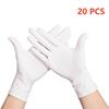 20/100PCS White Nitrile Gloves Disposable Kitchen Gloves for Household Cleaning Cooking Non-Slip Beauty Hair Salon Work Gloves