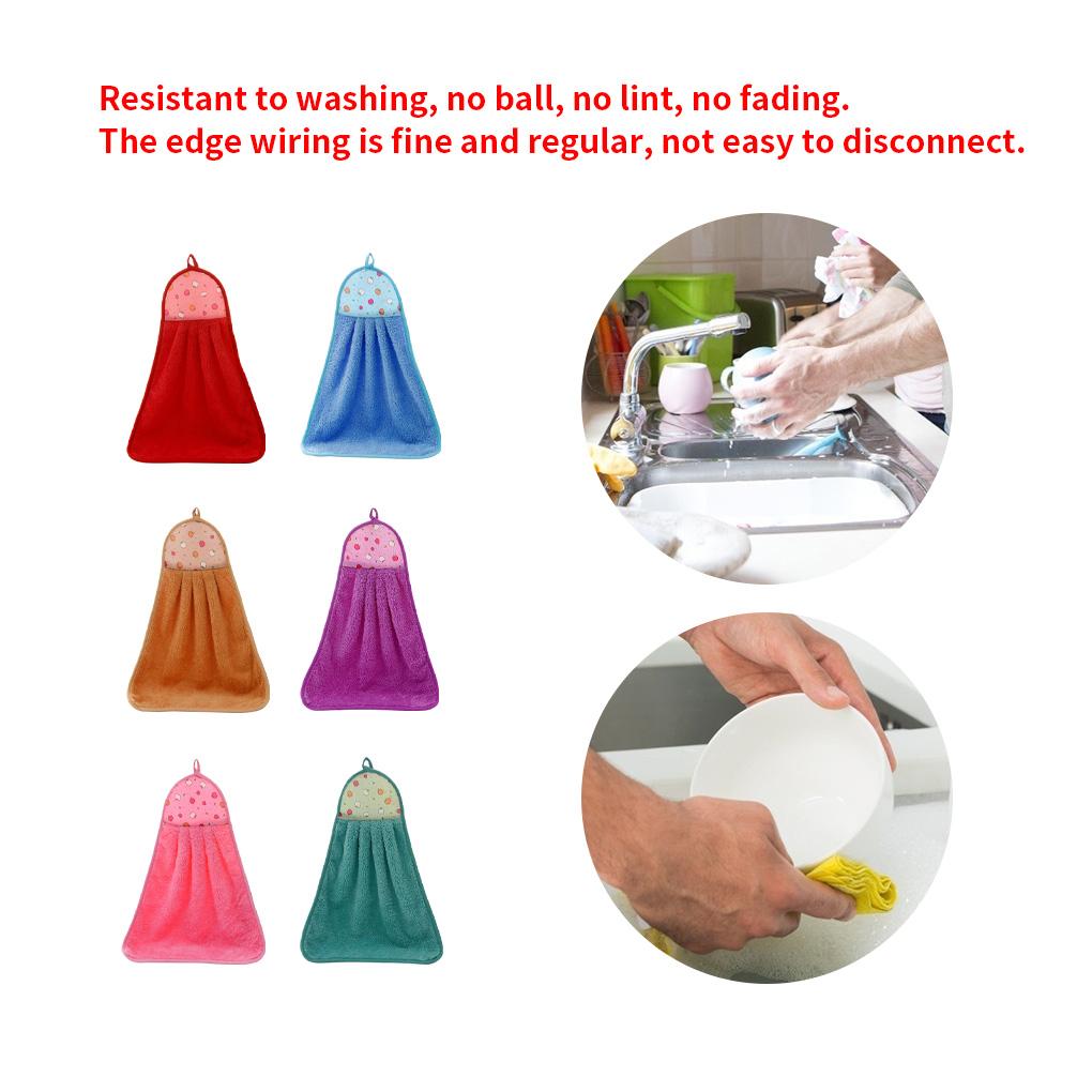 Coral Velvet Bathroom Supplies Soft Hand Towel Absorbent Cloth Dishcloths