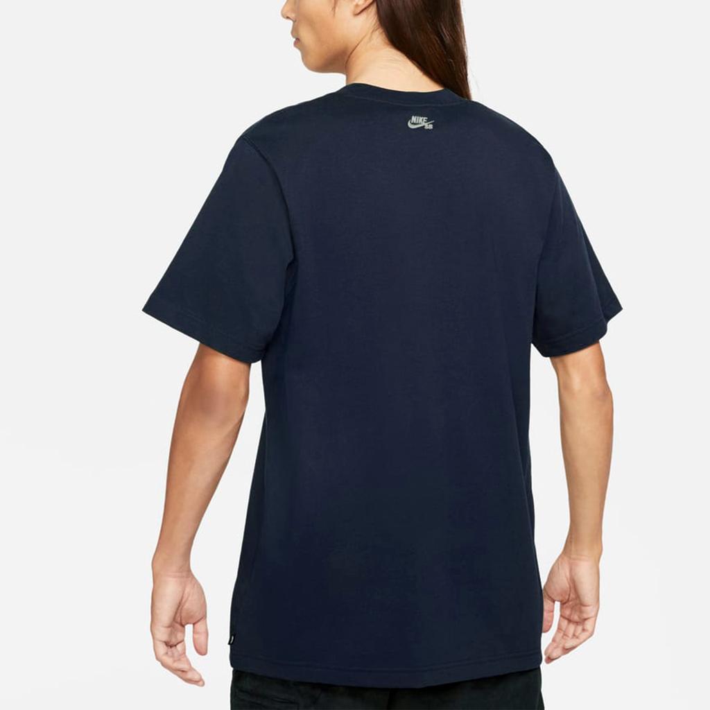 Nike SB Dunk High x Concepts Exclusive Print Skateboard Sports Tee Men Tops Deep-Blue DA4307-475