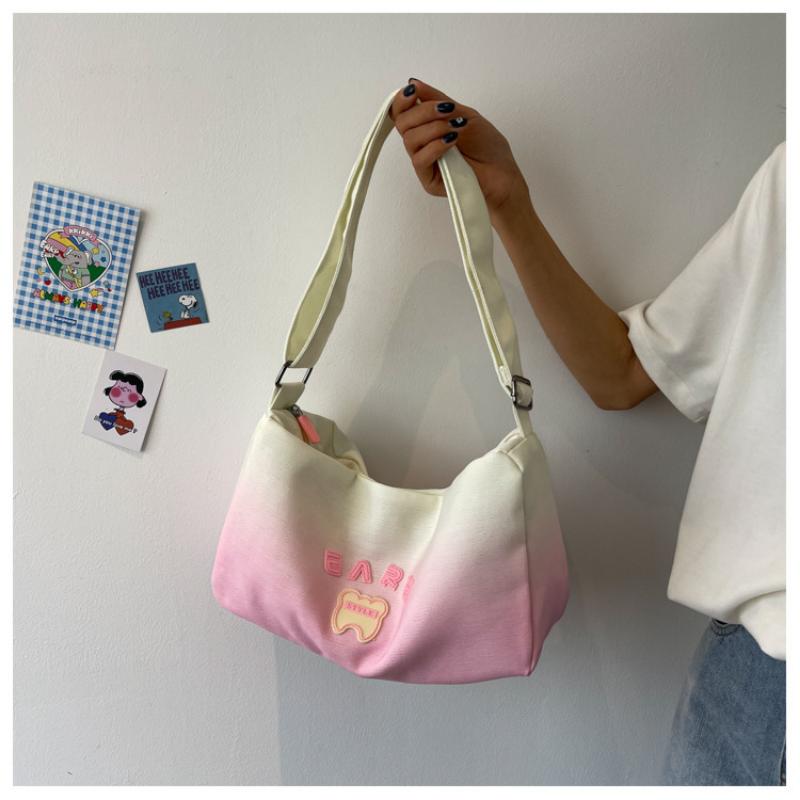 Şeker Kanvas Çanta kadın Crossbody Çanta Taze Yastık Çanta Bez Çanta Büyük Kapasiteli Omuz Çantası