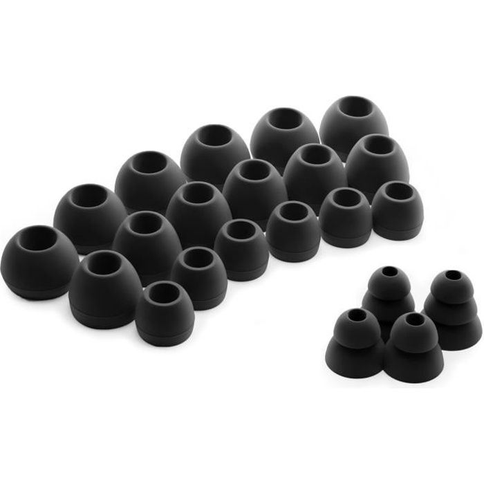 Écouteurs En Silicone - OKULI - Noir - Filaire - Intra-auriculaire - 3 Tailles Disponibles