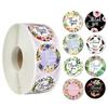 500 pezzi/rotolo 1 pollice Adesivi Grazie Adesivi Sigillo per Dolci Torte Biscotti Cartoni Animati Adesivi Ricompensa Bambini Fiori Matrimonio