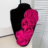 Ruffle Edge 3d Flower Applique for Evening Party Gown Costume Decoration Sewing on Flower Patches for Handcraft Project