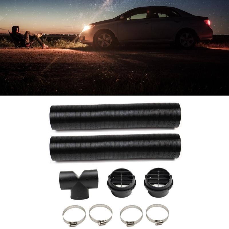 Diesels Heater Vent, Parking Heater T-Shaped 75mm Diesels Air Car Parking Heater Pipe Ducting, Warm Air Vent Outlet Kit