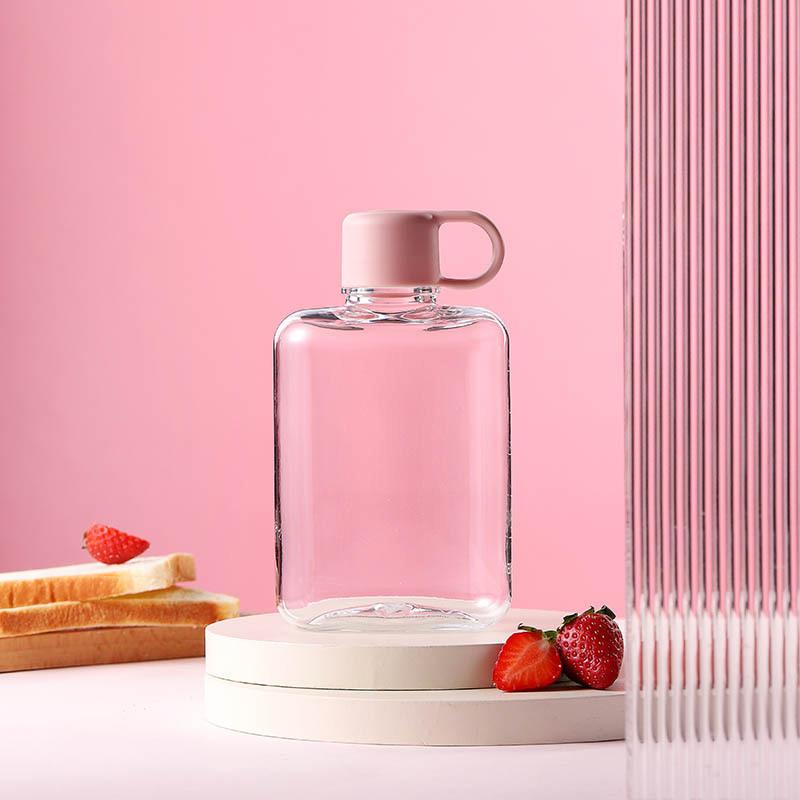 360 ml Vannflaske Flat BPA-fri Sport Plast Drikkekjele Melk Juice Drikkeglass Utendørs Bærbar Kopp Uknuselig Flaske