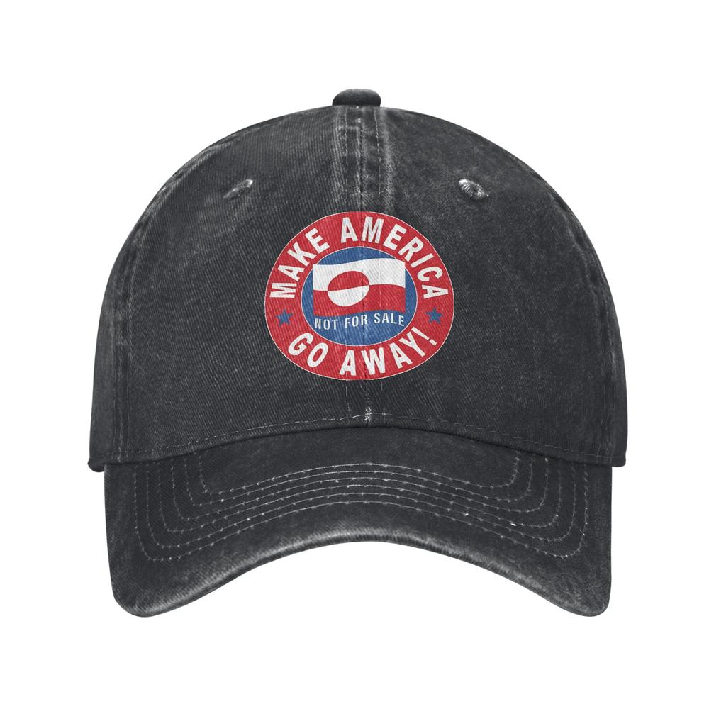 Make America Go Away Greenland Baseball Cap Sun Hiking Fishing Hot Sale Washed Trucker Hat Unisex Adult Casual Design Baseball Caps