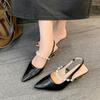 Fashion 2025 Luxury Brand Designer Women's Shoes Sexy Pointy Slingback Women's High Heels Elegant Formal High Heels Buckle Pointy Heels