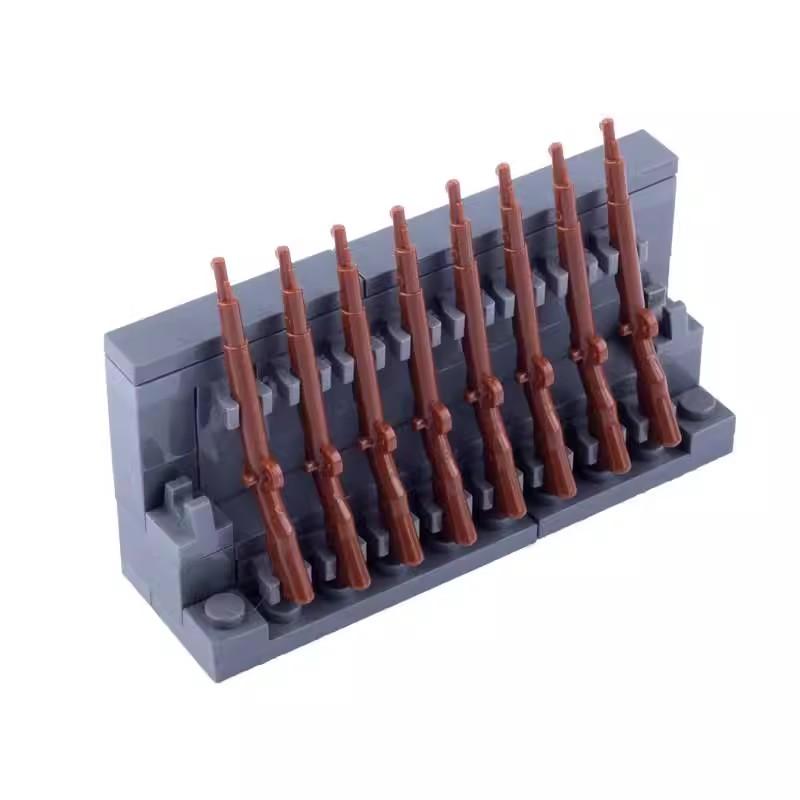 MOC WW2 Military Oil Barrel Weapons Box Building Block Set War Scene Accessories Bullet Motorcycle Sandbag Block Bricks Toys  Playsets