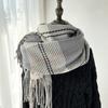 Autumn Winter Women Knitted Scarf Headscarf Lady Men Casual Preppy Plaid Tassel Scarve Mujer Male Foulard Wrap Shawl New Korean