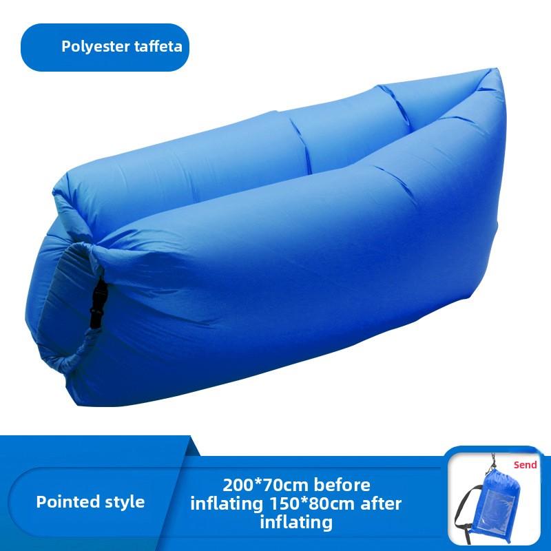 

Pillow Style Inflatable Sand Discovery Outdoor Portable Lazy Air Sofa Foldable Inflatable Bed Sleeping Bag Breathable Convenient синий