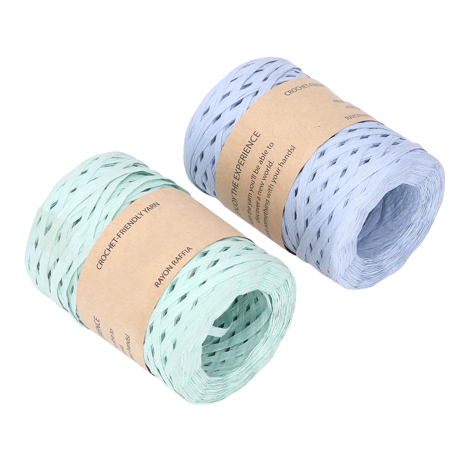 

2 шт. Рафия Лента 164 ярда DIY Рукоделие Рафия Пряжа Экологичная Разлагаемая Перерабатываемая Рафия