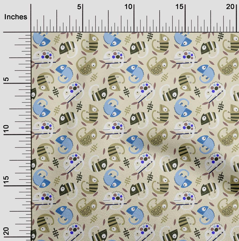 oneOone Cotton Flex Amethyst Fabric Kids Animal Sewing Fabric by The Yard Printed DIY Clothing Sewing Supplies 40 Inch