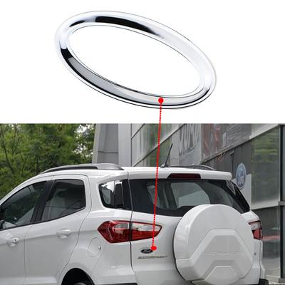Rear Trunk Emblem Surround Bezel For Ford Ecosport 2013-2017 Tailgate Logo Trim Ring Exterior Styling Decor Frame Car Accessory`