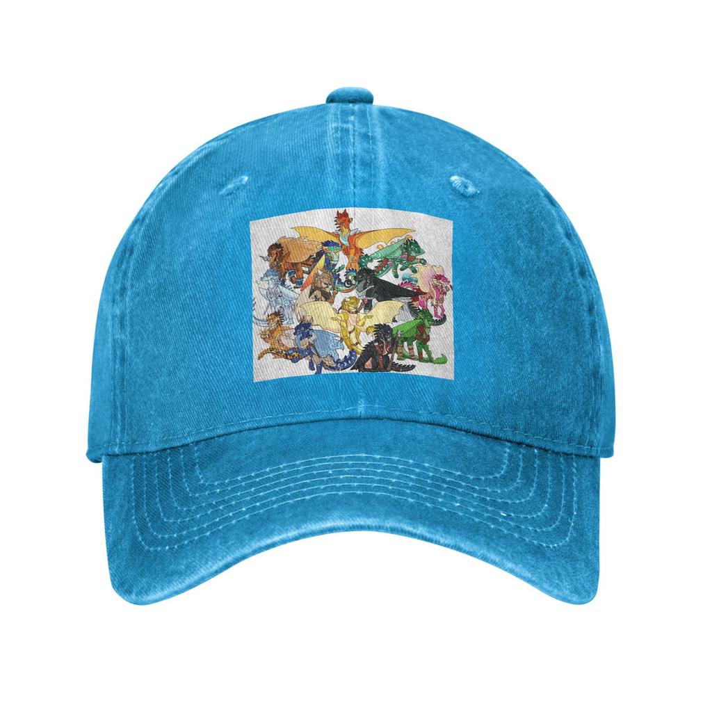 Wing Of Fire All Dragon Washed Denim Cap Casual Baseball Caps Adjustable Hat Summer Unisex Baseball Hats