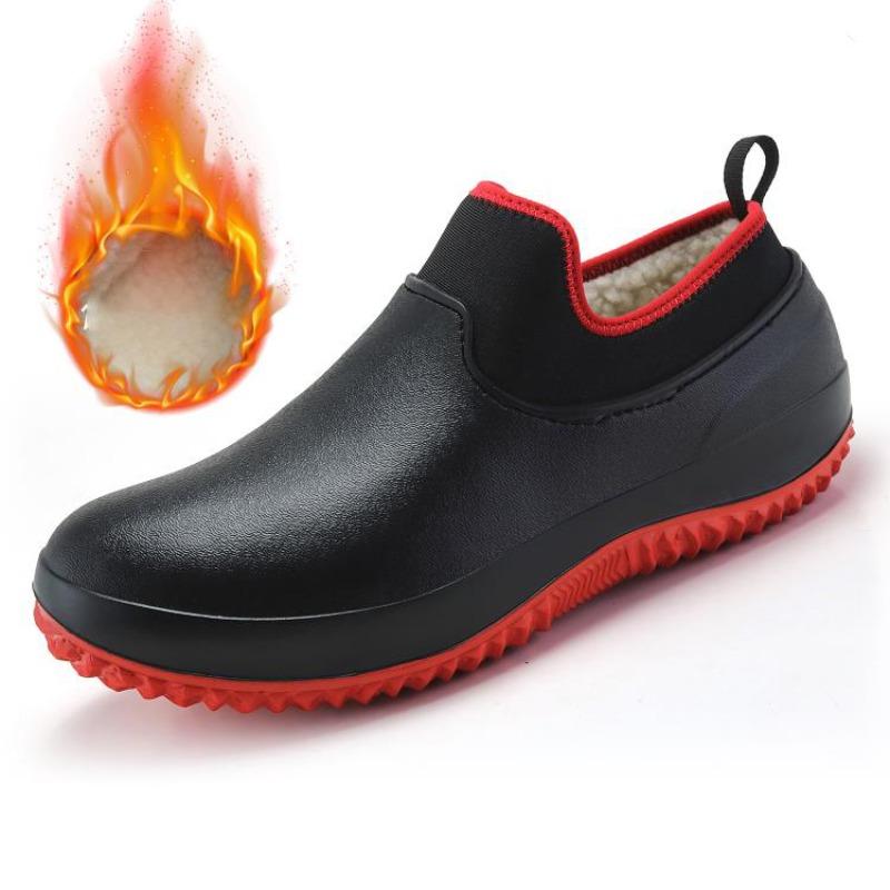 Men's Plus Size Rain Shoes Fashion Low-Top Rain Boots Anti-slip Fishing Shoes Kitchen Work Shoes Men Short Rubber Boots
