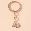 Cute Crystal Animal Keychain Snake Owl Cat Keyring Pendants for Car Key Holder Women Girl Handbag Accessories DIY Jewelry Gift