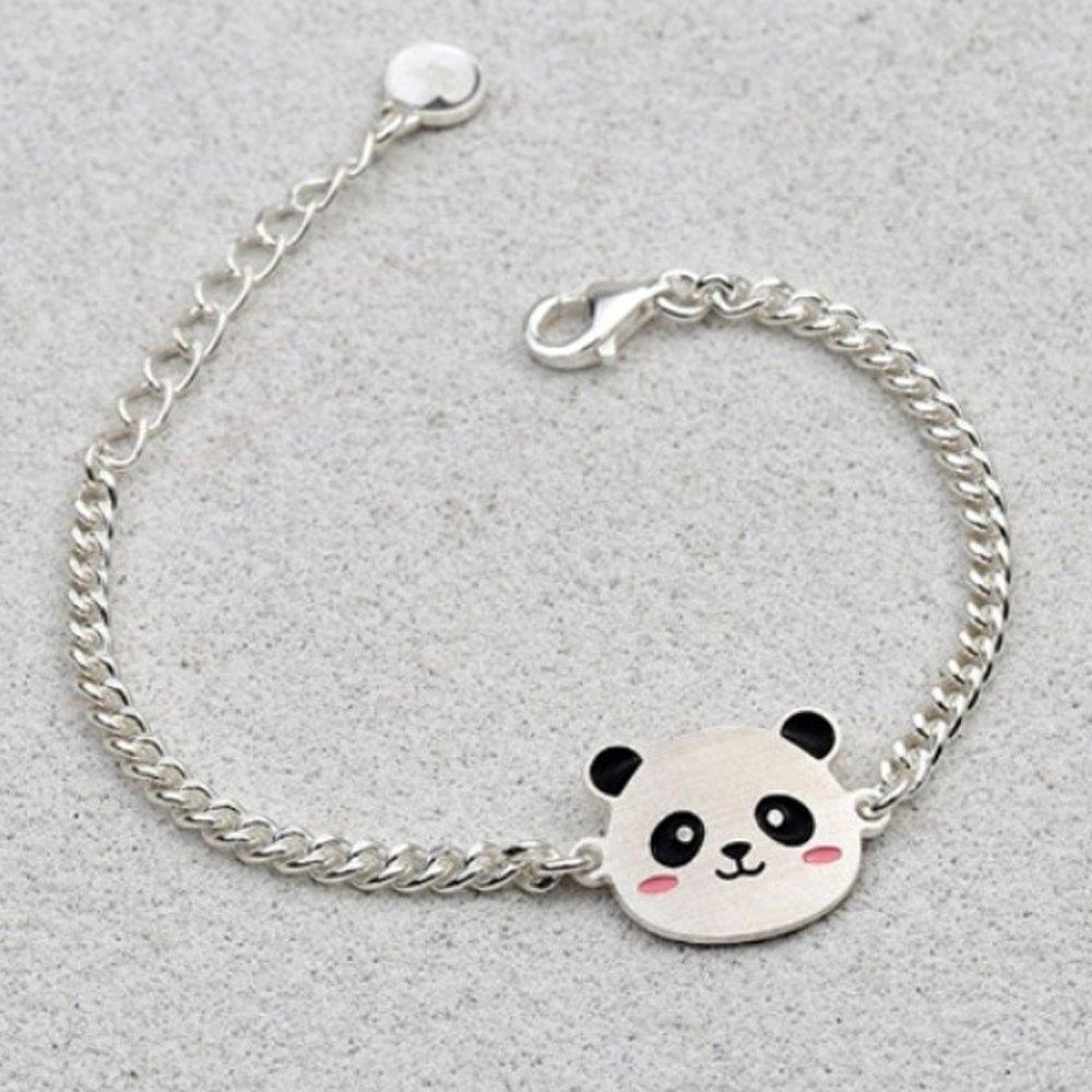 [As Little] Baby Silver Bracelet 925 Silver Kids Children Smile Panda