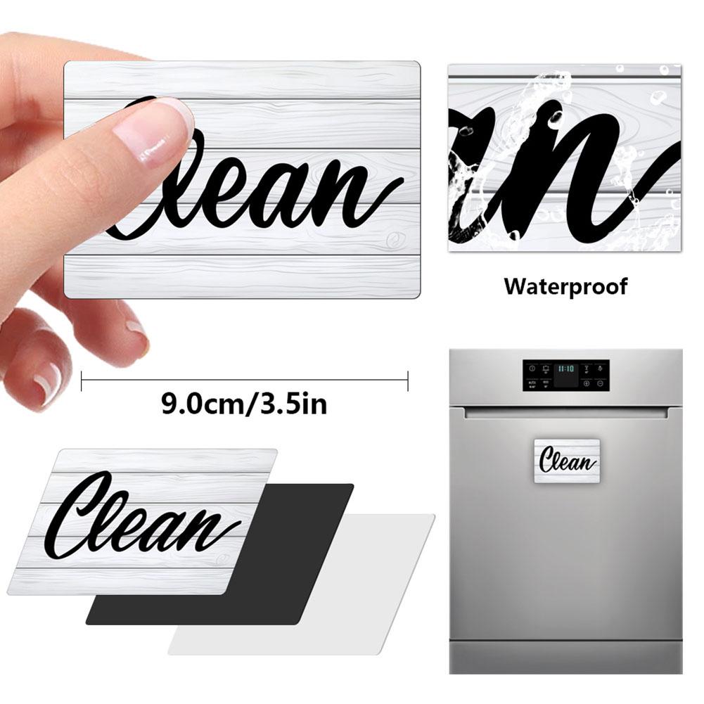Kitchen Organization Dishwasher Magnet Child Friendly Decorative Magnet Minimalist Design Clean Dirty Sign Magnets
