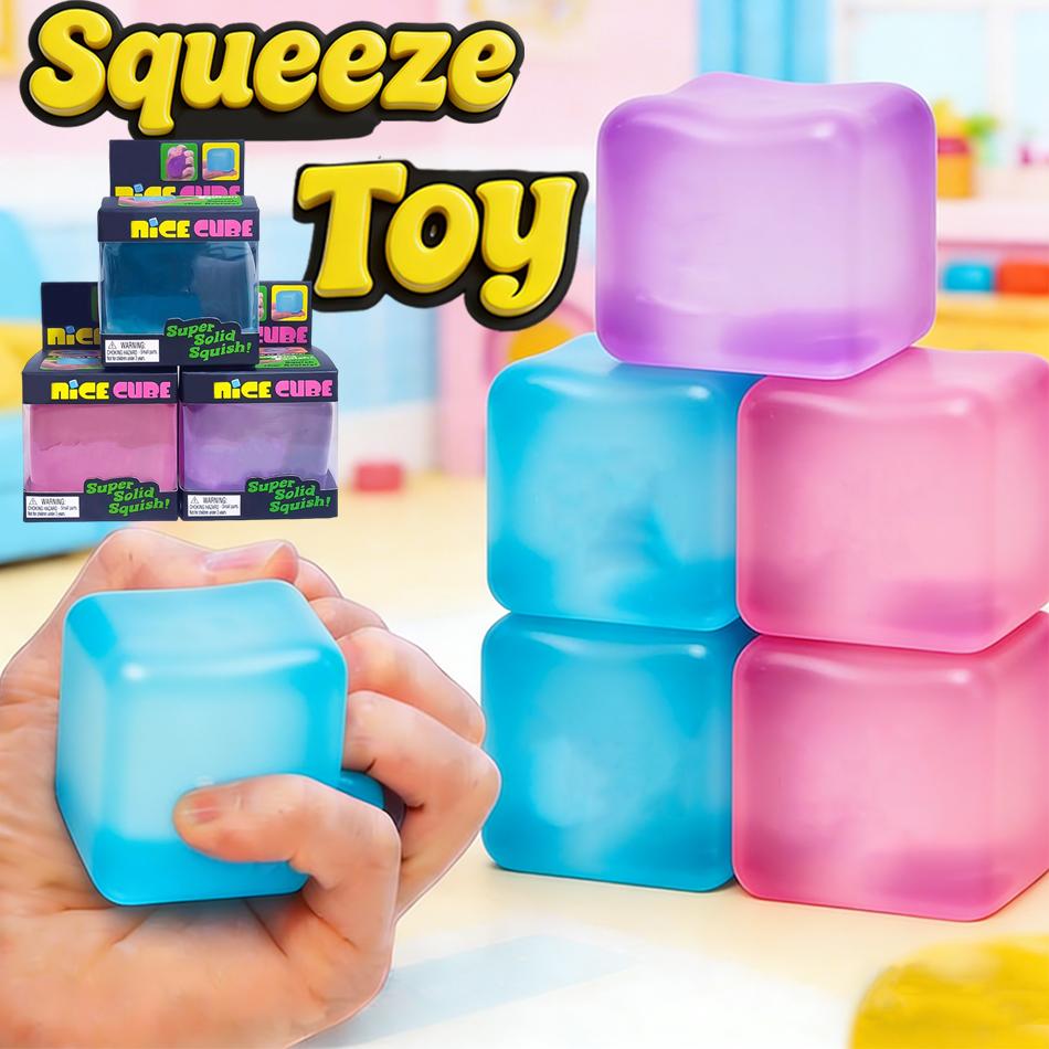 Needoh Nice Cube Squishy Fidget Toy Sensory Stress Relief Anxiety Focus Decompress Relax Desk Squeeze Toy for Adults
