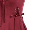 Womens Renaissance Steampunk Dress Lace Up High Low Dress Pirate Costume for Halloween Party