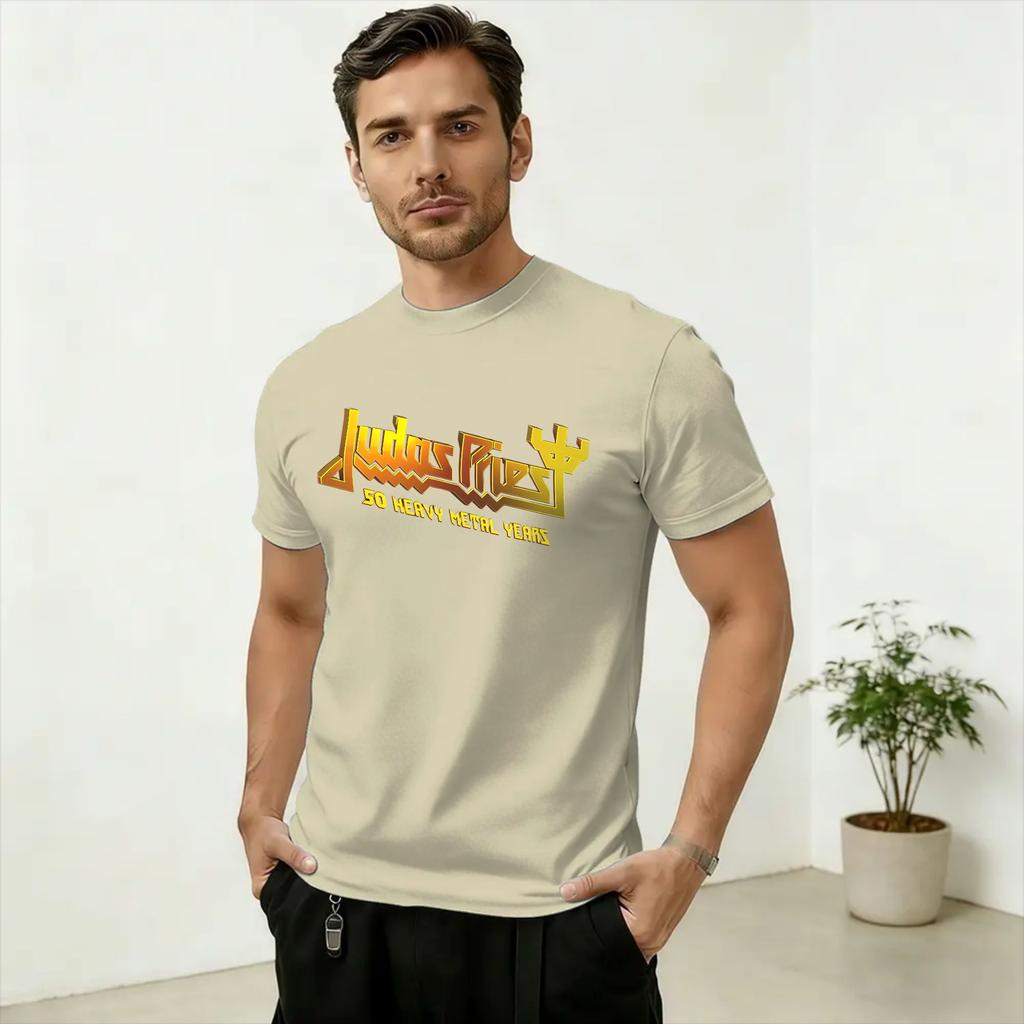 Unisexs TShirt Punk Judas Priest Band Art Amazing Cotton Tee Shirt Short Sleeve T Shirt O Neck Tops Plus Size