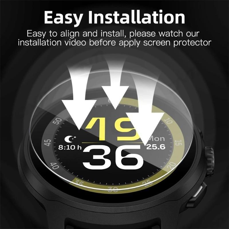 9H Tempered Glass Film for SUUNTO Run, Premium Screen Protector Durable HD Clear Anti-scratch Protection Film for SUUNTO Vertical