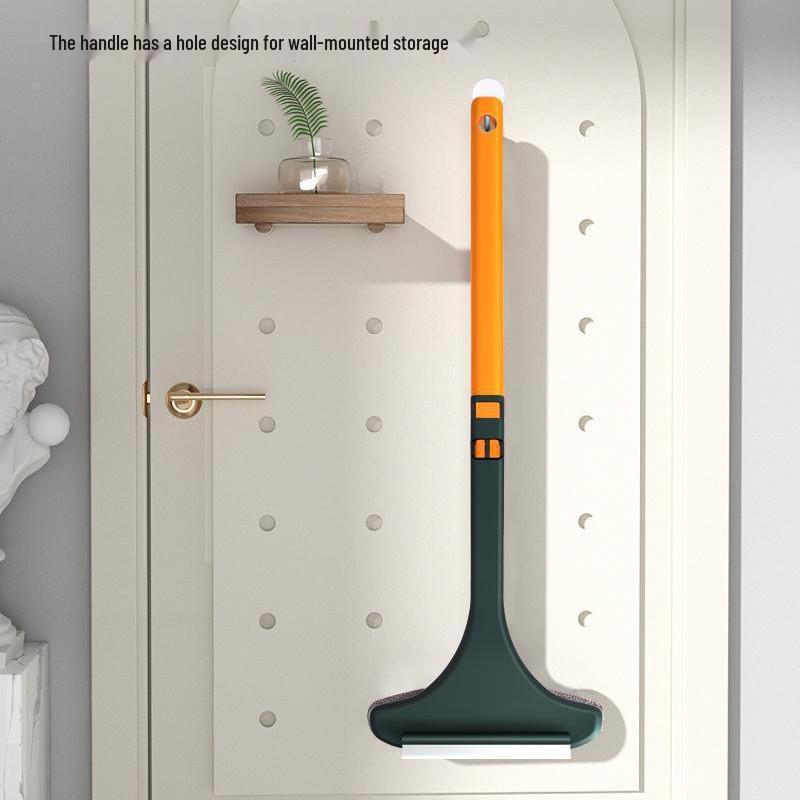 PP Dual-Use Soft Bristle Window and Glass Cleaning Tool with Double-Sided Wiper