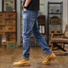 Spring, Summer and Autumn New Retro Khmer Elastic Slim-fit Straight Casual Jeans Men's Trendy MEN