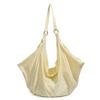 Relaxation anti-splashing casual shoulder bag large capacity simple plaid literary messenger bag flow versatile dumpling bag
