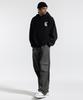 CREAM SODA LAB Cl Washed Graphic Jacquard Hoodie Knit Black