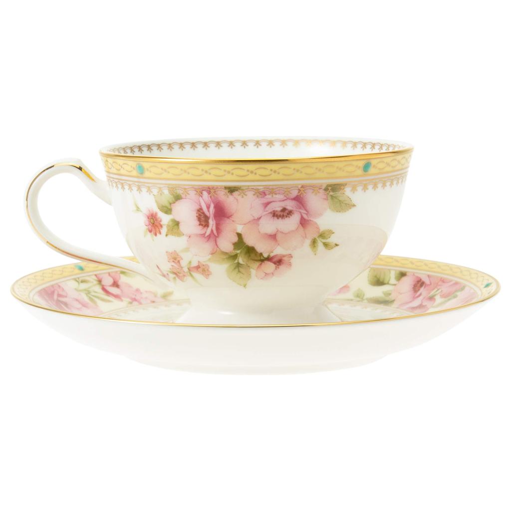 Noritake Hartford Bone China Cup and Saucer (for Both Coffee and Tea), 190cc, T97221/4861