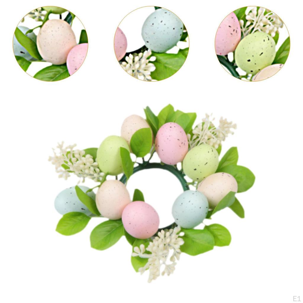 Easter Wreath Garland Gift Wall Hanging Ornament Front Door Decoration for Indoor Outdoor Wedding