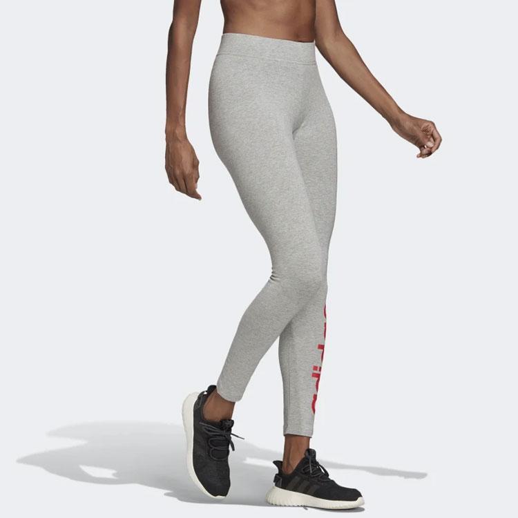 Adidas W E Lin Tight Sports Style Leggings Women Leggings Gray FM6693