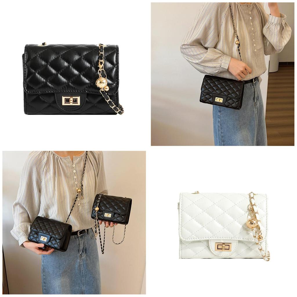 Trendy Pu Crossbody Bag With Quilted Pattern And Mobile Pocket For Casual Outfits