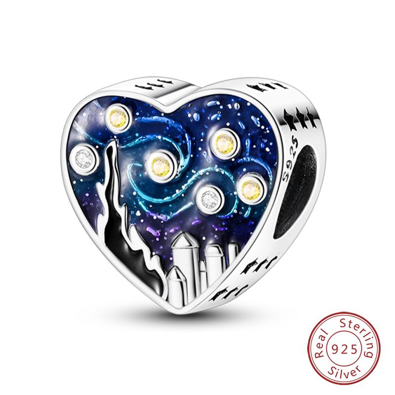 Copper Charms Beads Forever Love Heart Shaped Bow Family Charms Dangle For Bracelet Woman Diy Jewelry Gift