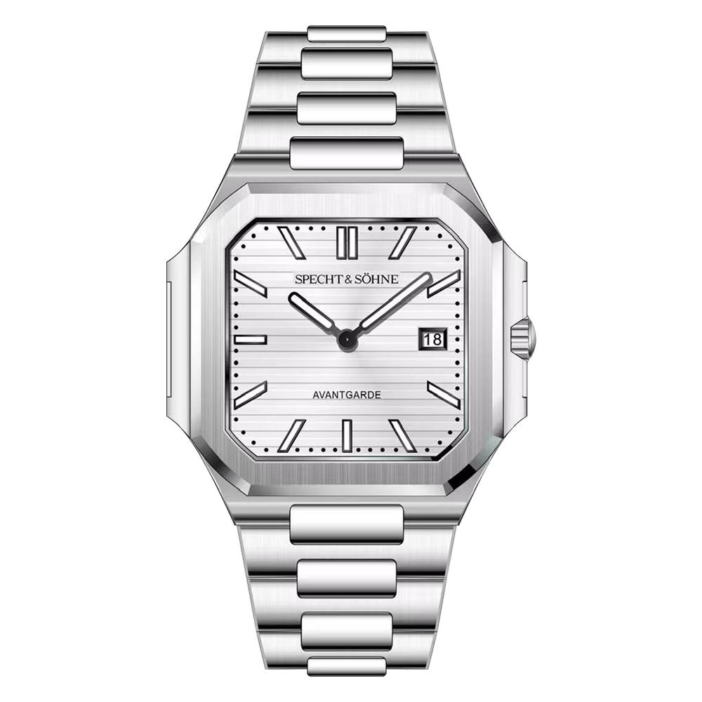 2025 Specht & Söhne New Hot Selling Ultrathin Cubic Watch For Men Quartz Wristwatch Sapphire Green Color Luminous Waterproof