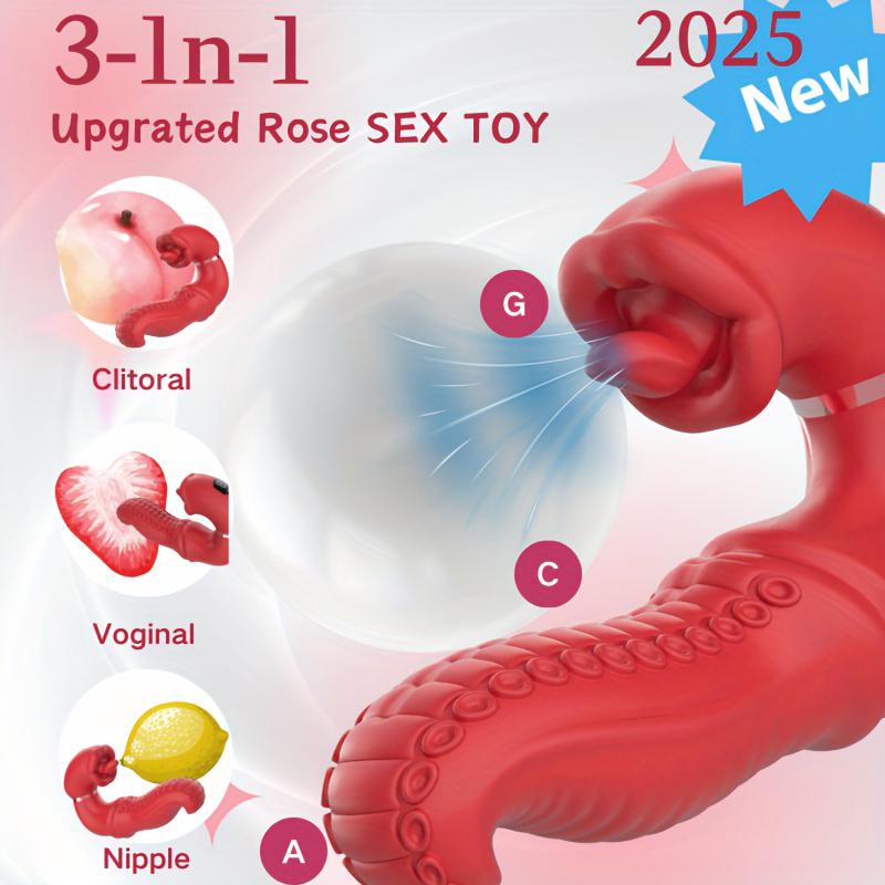 Sex Toys Vibrator Tongue Toy for Women Thrusting Vibrators Dildo Rose Sex Toy G-spot Clit Stimulator Female Adult Toys