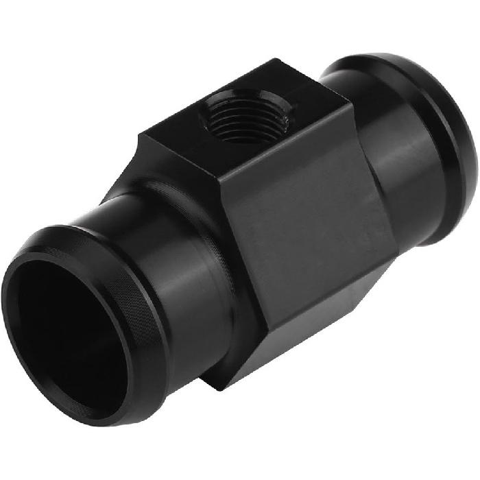 Motorcycle Water Temp Sensor Adapter, 18mm, 22mm (Optional), Black, Aluminum Alloy, Universal Fit, Includes 2 Clamps, Modern Style, Water Heater Use