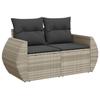 VidaXL Salon de Jardin avec Coussins 10 pcs, Canapés avec Dossier, Ensemble de Meubles, Mobilier de Terrasse Patio, Gris 3221871