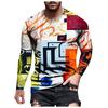 Spring and Autumn Round Neck 3D Graffiti Maker Printed Top Fashionable Casual Long Sleeved Men's T-shirts