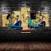 Ancient Egyptian Goddess Papyrus 5 Piece Five Panel Wall Canvas Print Modern Art Poster Picture Home Decor Gift For Him For Her