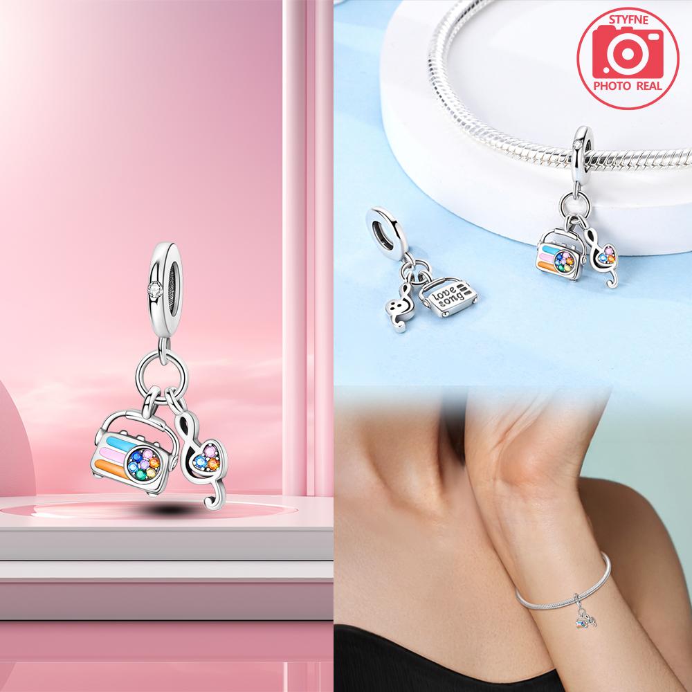 Copper Colourful Balloon Cloud Pend Charm Bracelets For Women Fit Pendant Charms Beads For Fine Jewelry Making Gift