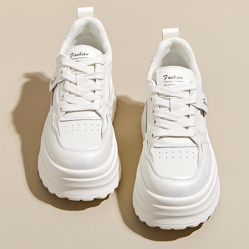 Platform Women's New Autumn Height Increase Versatile Single Shoes Casual Fashion Lace-up Women's Shoes