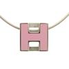 Used Necklace Cardue Ash Metal 7.8g Pink H Cube