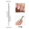 Professional Nail Care Steel Cuticle Nail Art Pusher, Dual-Ended Pusher, Supplies, QT-173 (Silver)