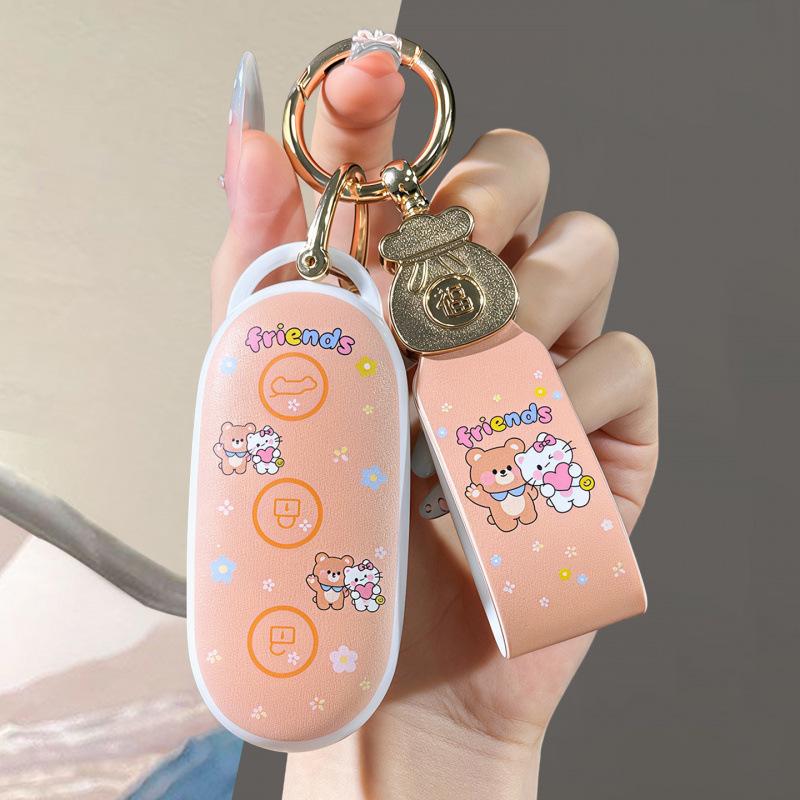 Ideal Couple Bear Key Cover L9 L8 L7 ONE - Cute Full Coverage Car Key Protective Shell