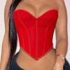 Black matte tube top shapewear fishbone chest wrap small vest sexy court top